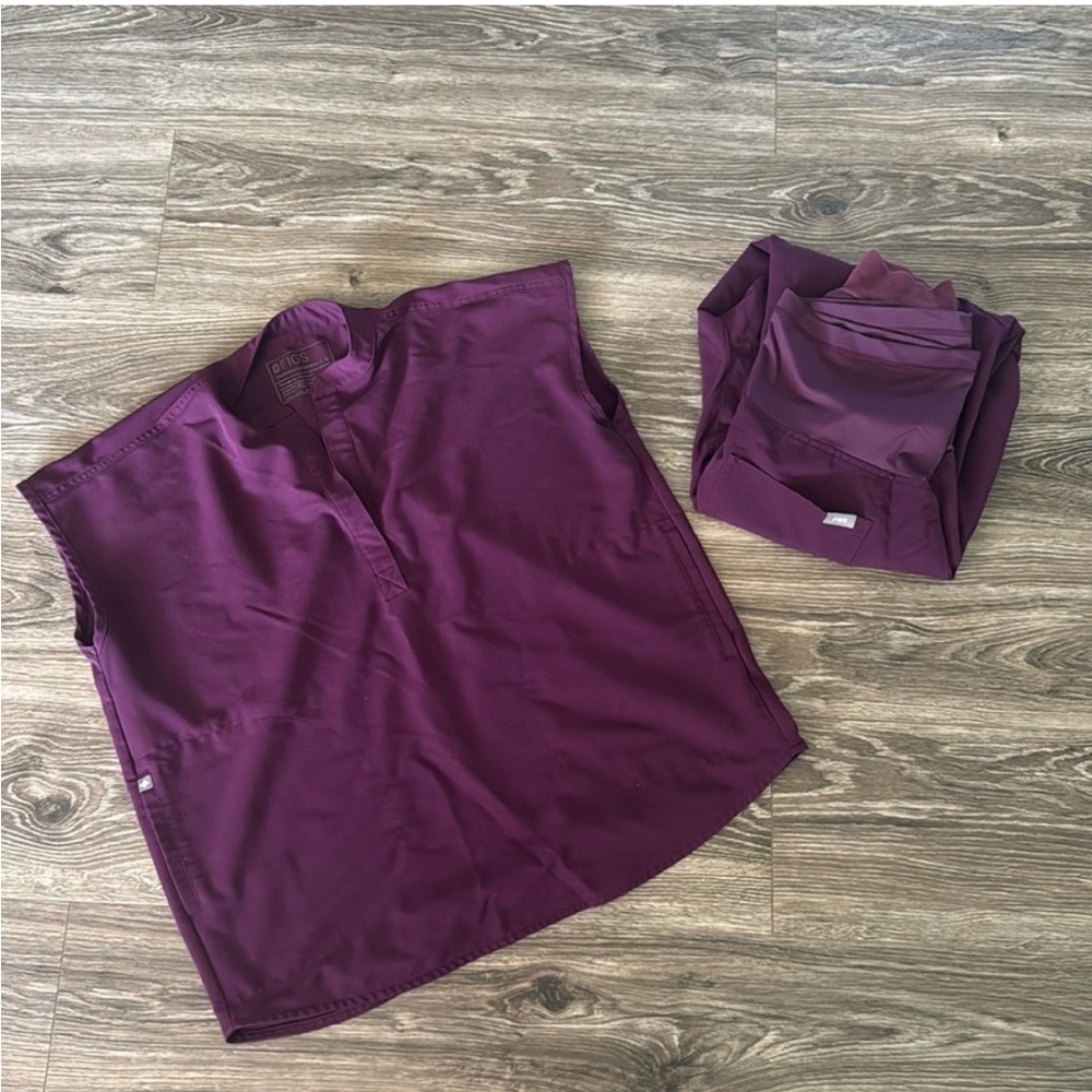 Maternity Purple Top and Pants scrubs Set